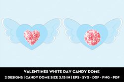 Valentines white day candy dome