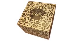 Digital Template Cnc Router Files Cnc Wedding Box Files for Wood Laser Cut Pattern