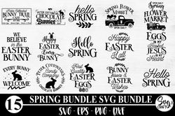 Rustic Easter SVG, Spring Bundle SVG, Bunny SVG, Rabbit SVG