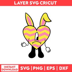 Lettering Bad Un Pascua Sinty Bunny Easter Svg, Bad Bunny Easter Png, Bad Bunny Easter Svg, Png, Pdf, Dxf Digital File.