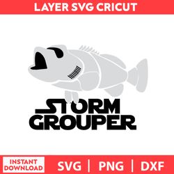 Storm Grouper Charecters Svg, Mandalorian Svg, Darth Vader Svg, Png, Pdf, Dxf Digital File