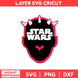 Star Wars Charecters Svg, Mandalorian Svg, Darth Vader Svg, Png, Pdf, Dxf Digital File