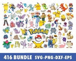 Pokemon SVG Bundle Files for Cricut, Silhouette, Pokemon Pokeball SVG, Pokemon SVG Files