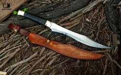 Customized Hand Forged High Carbon Steel Hunting Short Sword 21 Inches With Leather Sheath, Medieval Swords, Best Gift