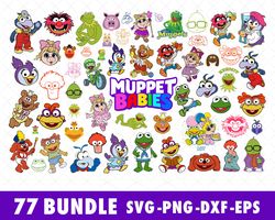 Disney Muppets Muppet Babies SVG Bundle Files for Cricut, Silhouette, Disney Muppets Babies SVG, Disney Muppet Muppets