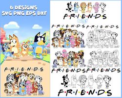 Bluey Friends Png, Bluey Friends Instant Download Png, Bluey And Friends Digital Png File, Ready to Print Bluey Png File