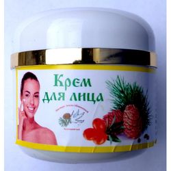 Face Cream Natural "Sea Buckthorn And Cedar" Natural Product From The Siberian Taiga 50 Ml / 1.75 Oz