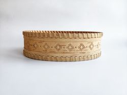 Birch bark basket is a personal gift for her
