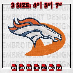 Denver Broncos embroidery files, NFL teams Embroidery Designs, NFL Broncos, Machine Embroidery Pattern