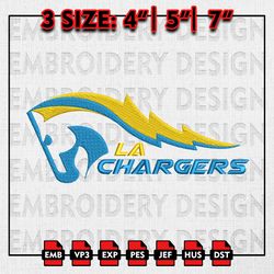 NFL Chargers Embroidery Designs, Los Angeles Chargers, NFL Teams Embroidery Files, Machine Embroidery Pattern