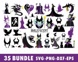 Disney Maleficent SVG Bundle Files for Cricut, Silhouette, Disney Maleficent SVG, Disney Maleficent SVG files