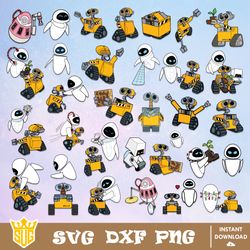 Wall E Svg, Disney Svg, Pixar Svg, Cricut, Clipart, Silhouettes, Vector Graphics, Graphics Design, Digital Download