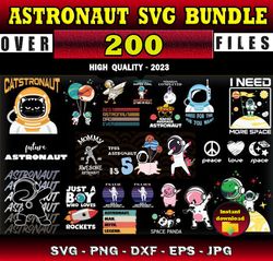 200 Astronaut SVG Bundle Space Svg - SVG, PNG, DXF, EPS, PDF Files For Print And Cricut