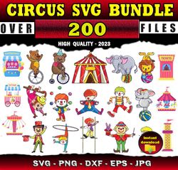 200 Carnival SVG Circus SVG Mardi Gras - SVG, PNG, DXF, EPS, PDF Files For Print And Cricut