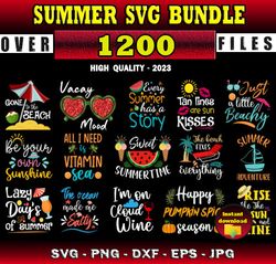 1200 Summer SVG Watermelon Summer Clipart - SVG, PNG, DXF, EPS, PDF Files For Print And Cricut