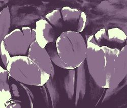 Tulips/lilacs/Oil painting/Digital download print