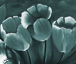 Indigo tulips/indigo flowers/Digital download print