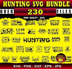 230 Hunting SVG Bundle Deer Svg - SVG, PNG, DXF, EPS, PDF Files For Print And Cricut