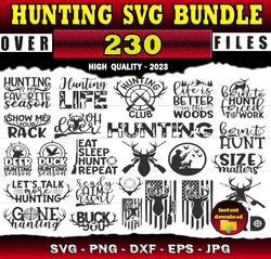 230 Hunting SVG Bundle Deer Svg - SVG, PNG, DXF, EPS, PDF Files For Print And Cricut