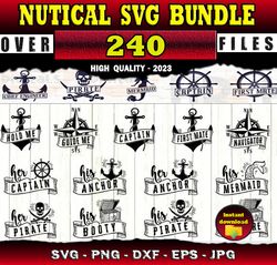 240 Nautical SVG Anchor SVG Sailor SVG - SVG, PNG, DXF, EPS, PDF Files For Print And Cricut