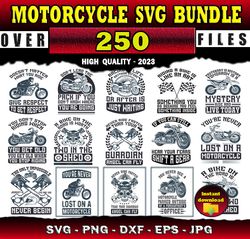 250 Motorcycle SVG Bundle Motorbike SVG - SVG, PNG, DXF, EPS, PDF Files For Print And Cricut