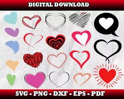 300 Heart SVG Heart SVG for Cricut - SVG, PNG, DXF, EPS, PDF Files For Print And Cricut