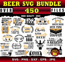 450 Beer SVG Bundle - SVG, PNG, DXF, EPS, PDF Files For Print And Cricut