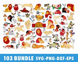 Disney The Lion King SVG Bundle Files for Cricut, Silhouette, The Lion King Simba Disney SVG, The Lion King Disney Movie