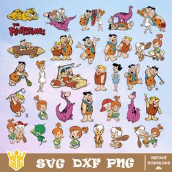 The Flintstones Svg, Flintstones Svg, Cricut, Clipart, Silhouettes, Vector Graphics, Graphics Design, Digital Download