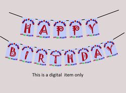 Happy birthday  Banner, Birthday Party Sign, Happy Birthday Sign, Baby's First Birthday, Festive garland, Girls birthday