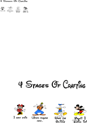 4 Stages of Crafting Mickey and Friends Cricut- SVG PNG