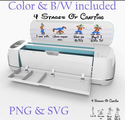 4 Stages of Crafting Goofy  Cricut- SVG PNG