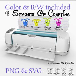 Cricut Cutie 4 Stages of Crafting -  Cricut- SVG PNG