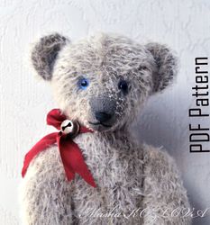 PDF Bear Pattern 13" Steiff like Teddy by Bear Masha Kozlova Antique 1908 Bear/ traditional German bear/ old teddy bear
