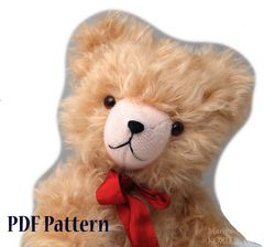 PDF Sewing Huge Antique Teddy Bear E-Pattern 21 inch (53cm) Artist design/ jointed bear pattern/classic traditional bear
