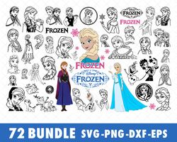 Disney Frozen Elsa Anna Olaf SVG Bundle Files for Cricut, Silhouette, Disney Frozen Elsa Anna Olaf SVG