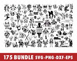 Deadpool Marvel SVG Bundle Files for Cricut, Silhouette, Deadpool Marvel SVG, Deadpool Superhero SVG Files, Deadpool SVG