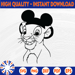Simba with Mickey ears svg, Lion King svg, Lion King cut file, Simba svg, Nala svg, Quote svg, Disney SVG, Funny svg
