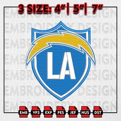 Los Angeles Chargers Logo Embroidery Designs, NFL Chargers, NFL Teams Embroidery Files, Machine Embroidery Pattern