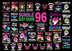 Bundle 54 Baby Shark PNG, This Baby Is Made With Love,Family Gift, Funny Shark, Sublimated Printing, Instant download