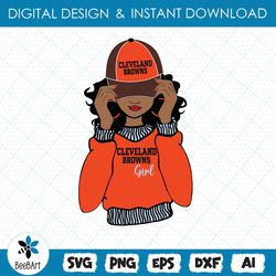 Cleveland Browns Girl svg, N  F  L teams svg, N/F/L svg, Football Teams svg, Digital Download File