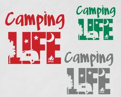 Camping Life Sticker, Rest, Travel, Vacation In Nature, Wall Sticker Vinyl Decal Mural Art Decor