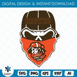 Cleveland Browns Glitter Skull svg , SVG,EPS,DXF