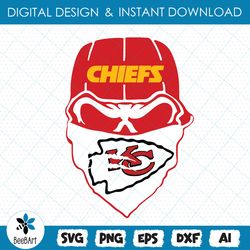 Kansas City Chiefs Glitter Skull svg , SVG,EPS,DXF