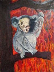Oil Painting Koala Endangered Species Artwork 23*31 inch Painting Surrealism
