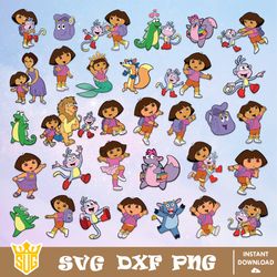 Dora the Explorer Svg, Cartoon Svg, Cricut, Clipart, Silhouettes, Vector Graphics, Graphics Design, Digital Download