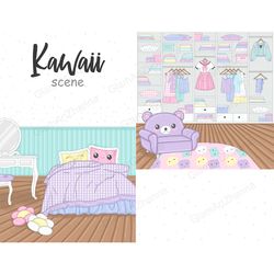 Kawaii Room Illustration | Cute Interior