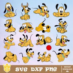Pluto Babies SVG, Pluto Disney SVG, Disney SVG, Cricut, Clipart, Vector Graphics, Graphics Design, Digital Download