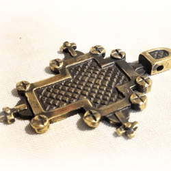Ethiopian coptic brass cross necklace pendant,Handmade Ethiopian Coptic cross,Rustic african Brass Cross necklace charm