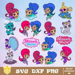 Shimmer and Shine SVG, Cartoon SVG, Cricut, Clipart, Silhouette, Vector Graphics, Graphics Design, Digital Download